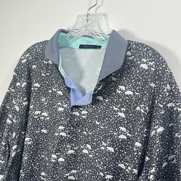 Greyson Men’s Buffalo Soldier Polo size XL.Logo on sleeve.Grey and Purple - Picture 2 of 10